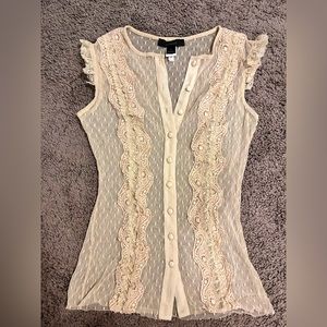 Vintage Express mesh lace top